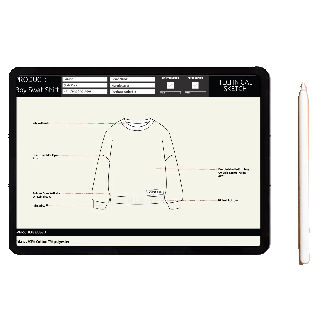Knitwear Tech Pack​